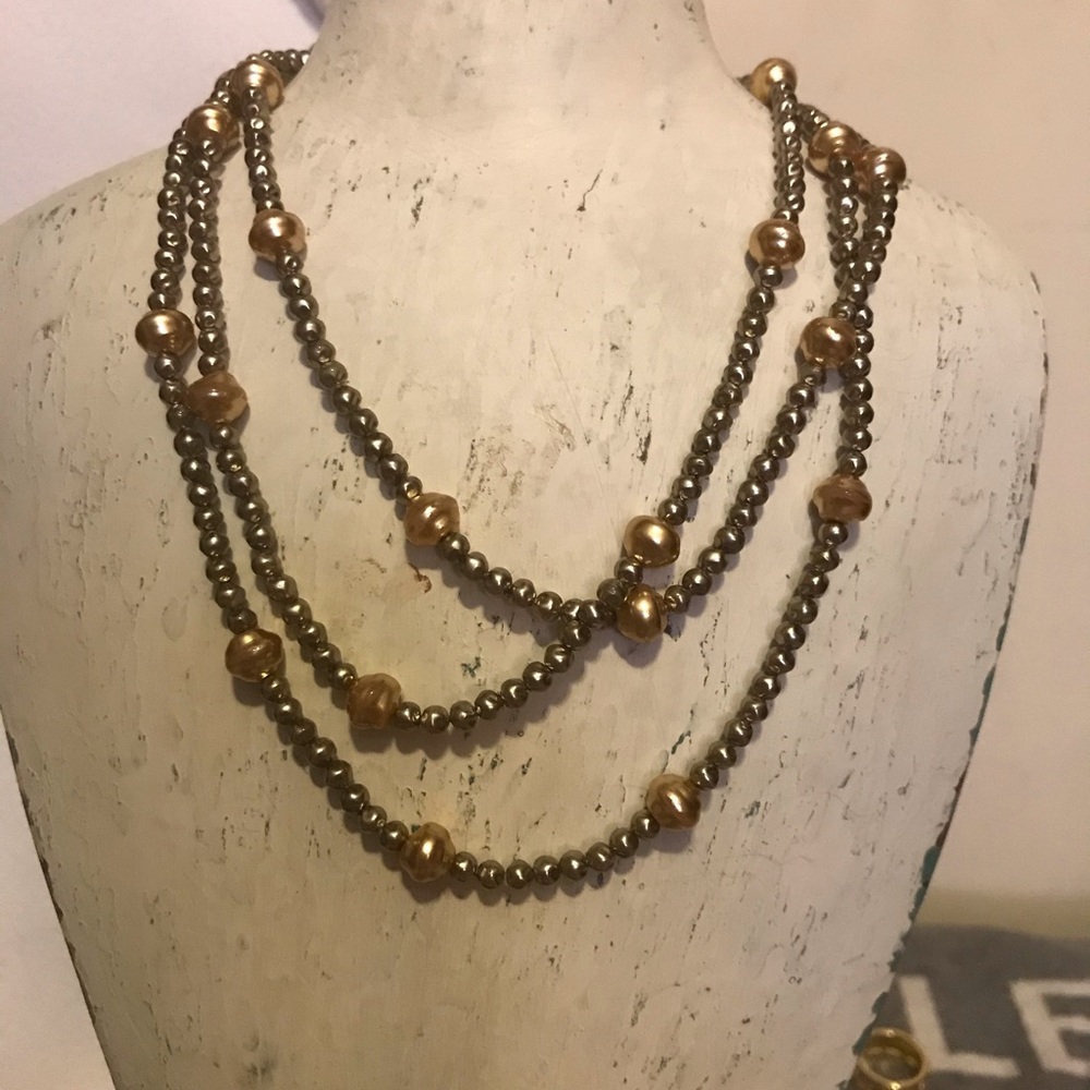 💯% Authentic Givenchy Gold 3 Tier Necklace
